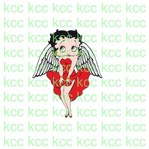 Betty Boop with Wings jpg, png, and svg