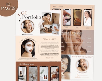 UGC Portfolio Website Template: Canva Site, Content Creator (PDF)