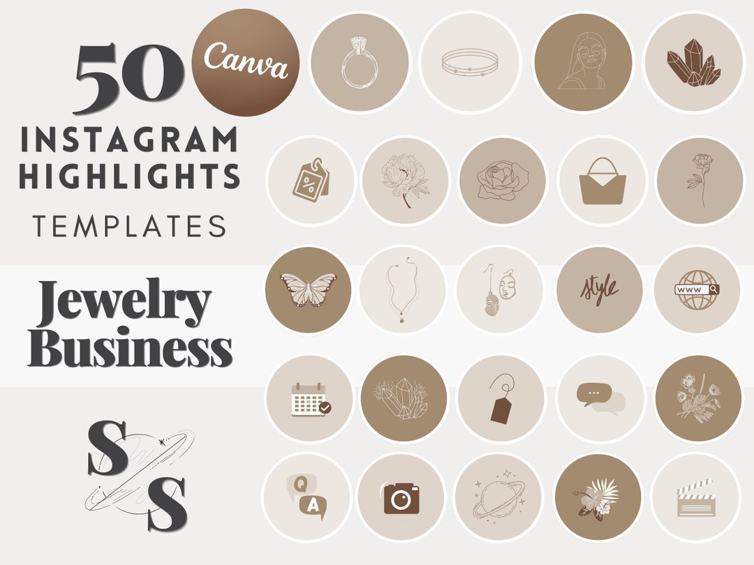 50 Jewelry Instagram Highlights Covers Business Templates - Etsy