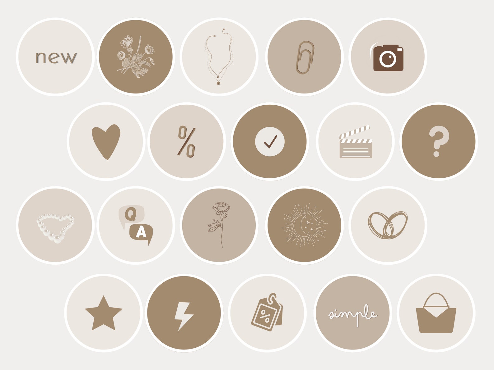 50 Jewelry Instagram Highlights Covers Business Templates Neutral ...