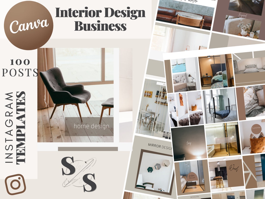 Interior Design Instagram Post Templates: Social Media Graphics (PDF ...