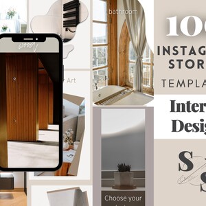 100 Instagram Stories Templates For Interior Design Business -Social Media Instagram Stories for Interior Design Business - Graphic Designs