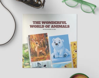 Digital Children’s Book Template 8x8 in | 30 Animal Storybook | Printable & Editable in Canva!