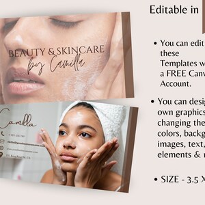 Cartão de visita do esteticista mim cartão de visita editável | Modelo de esteticista I Branding de negócios | Negócio de Esteticista! imagem 4