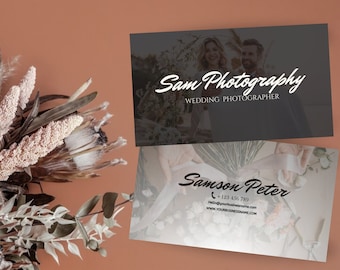 Photography Business Card Template: Social Contact Marketing (Digital Download)