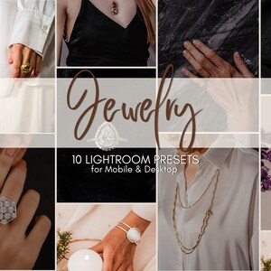 10 Instagram Jewelry Presets - Bright, Colorful, Brown, Beige, Clean Photo Editing Filter for Lifestyle Bloggers Influencers Lightroom