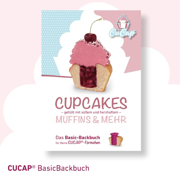 Backbuch "Cupcakes, Muffins & Mehr" für gefüllte Cupcakes, Muffins und mehr.