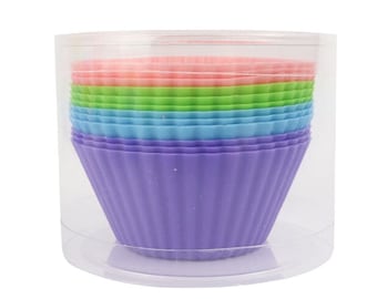 CUCAP Pack of 12 silicone muffin cups / reusable / dishwasher safe