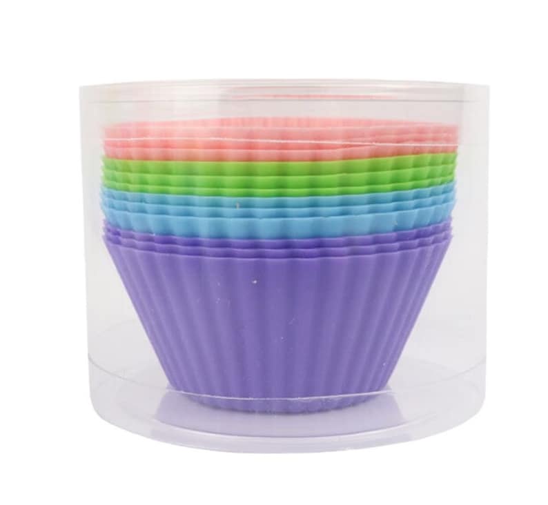 CUCAP Pack of 12 silicone muffin cups / reusable / dishwasher safe image 1