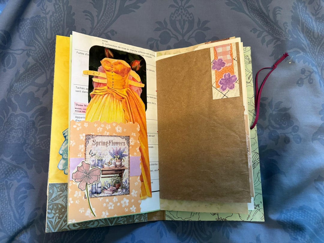 Junk Journal, Paper Dress Junk Journal, Handmade Junk Journal, Paper ...