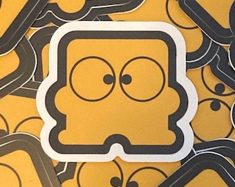 Adhesivo troquelado de vinilo para Nintendo Famicom Disk System (FDS) de Disk-Kun Square, NES, Japón, 8 bits, años 80