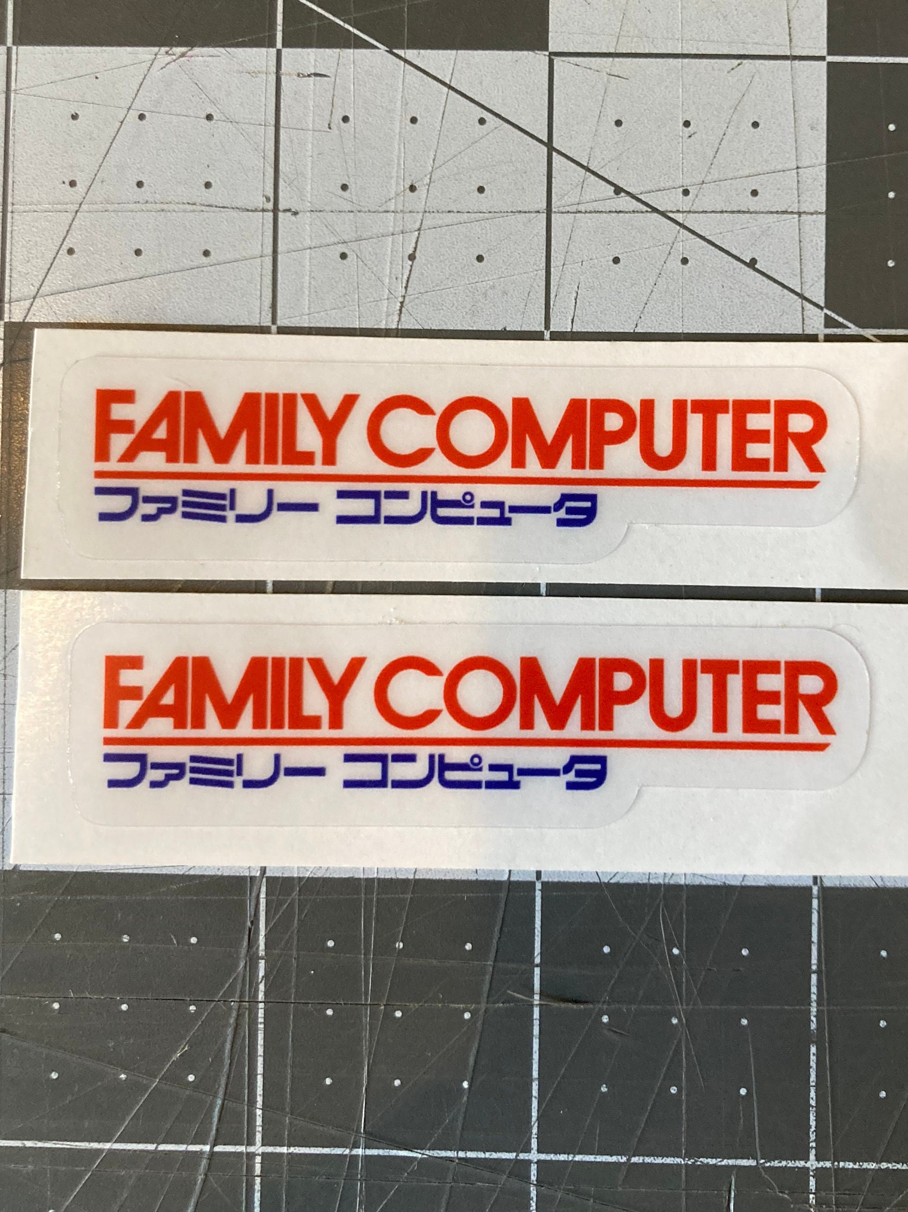 Family Computer Nintendo Famicom Vinyl Die-cut Sticker NES Japan 8-bit ...