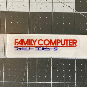 Family Computer Nintendo Famicom Vinyl Die-Cut Sticker NES Japan 8-Bit 80&#39;s