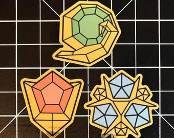 Legend of Zelda Ocarina of Time Spiritual Stones Vinyl Die-Cut Stickers