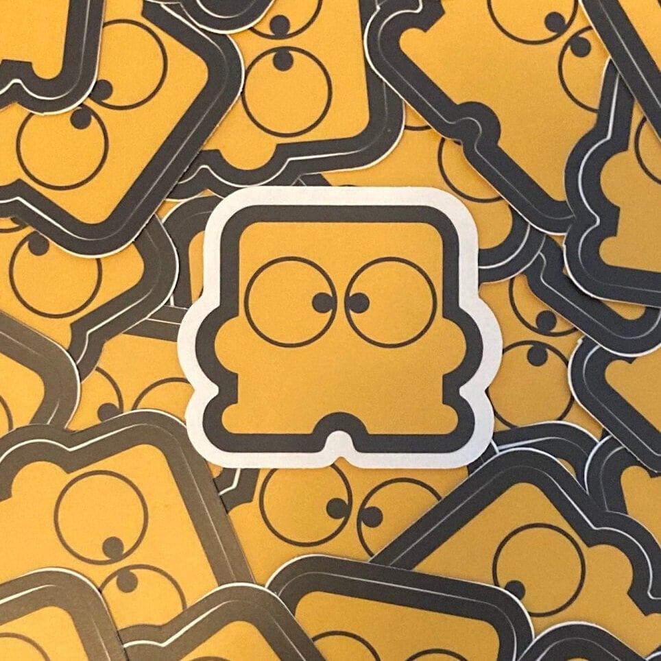 Disk-kun Square Nintendo Famicom Disk System (FDS) Vinyl Die-cut