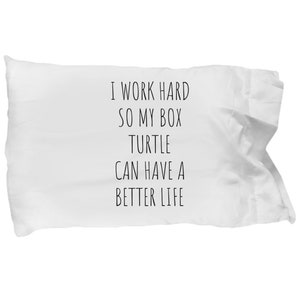 Box turtle pillowcase, gift for eastern box turtle owner, best ornate terrapin mom dad, funny sarcastic, birthday present, Box Turtle Gifts