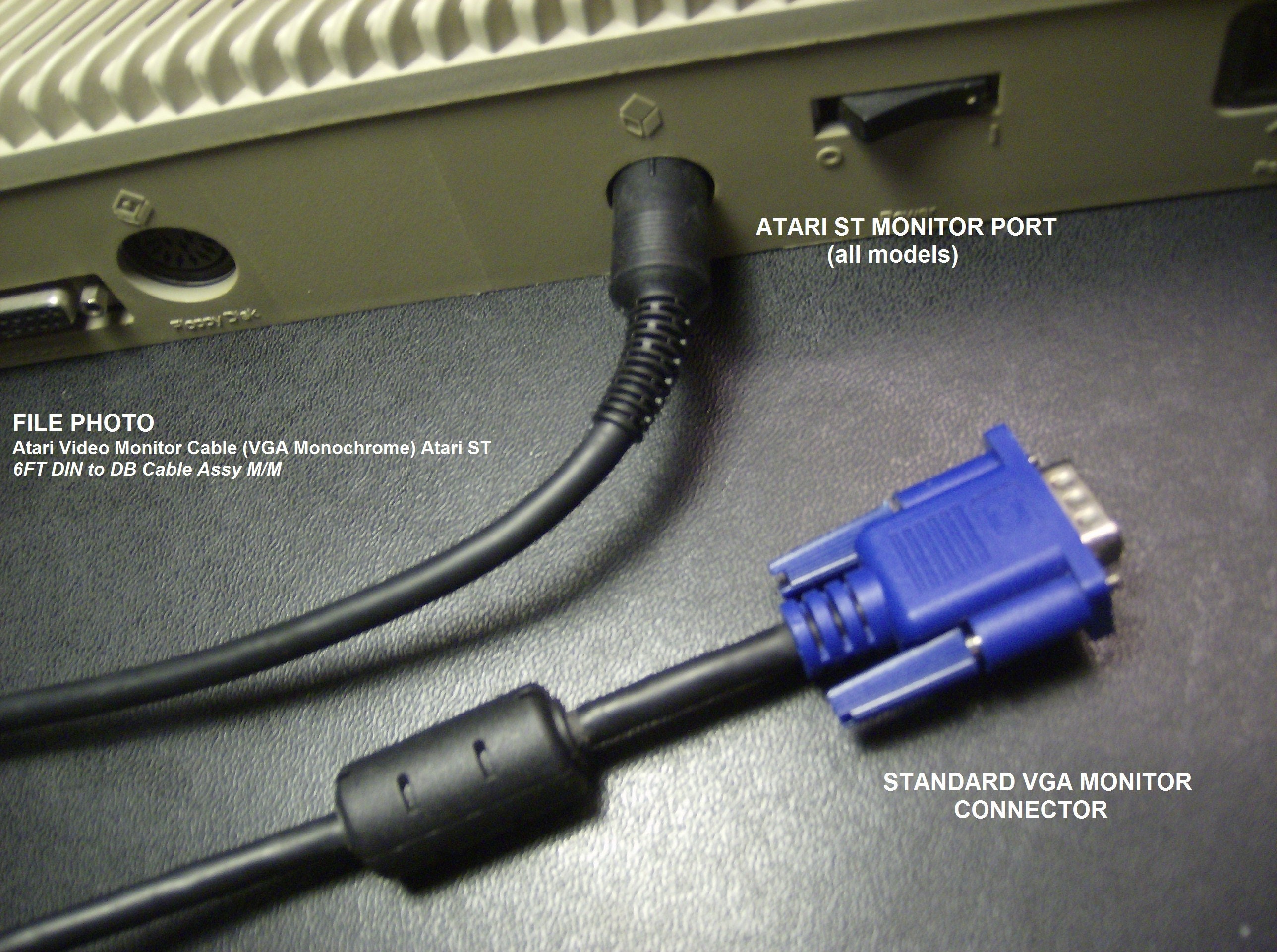 Resolution Monochrome VGA Cable 520ST 