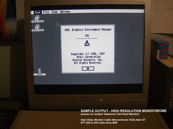 Atari ST High Resolution Monochrome VGA 