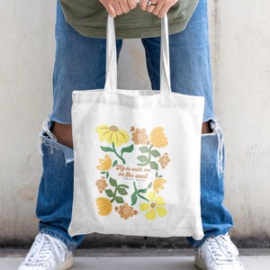 He is With Me in the Wait Tote Bag | Isaiah 42:10 | Inspirational Christian Tote | Faith-Based Gift | Bible Verse Tote | Motivational Bag
