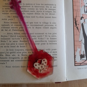 marcador de resina/ marcador hecho a mano/ marcador de resina y tintas de colores/ accesorios de libro / idea de regalo