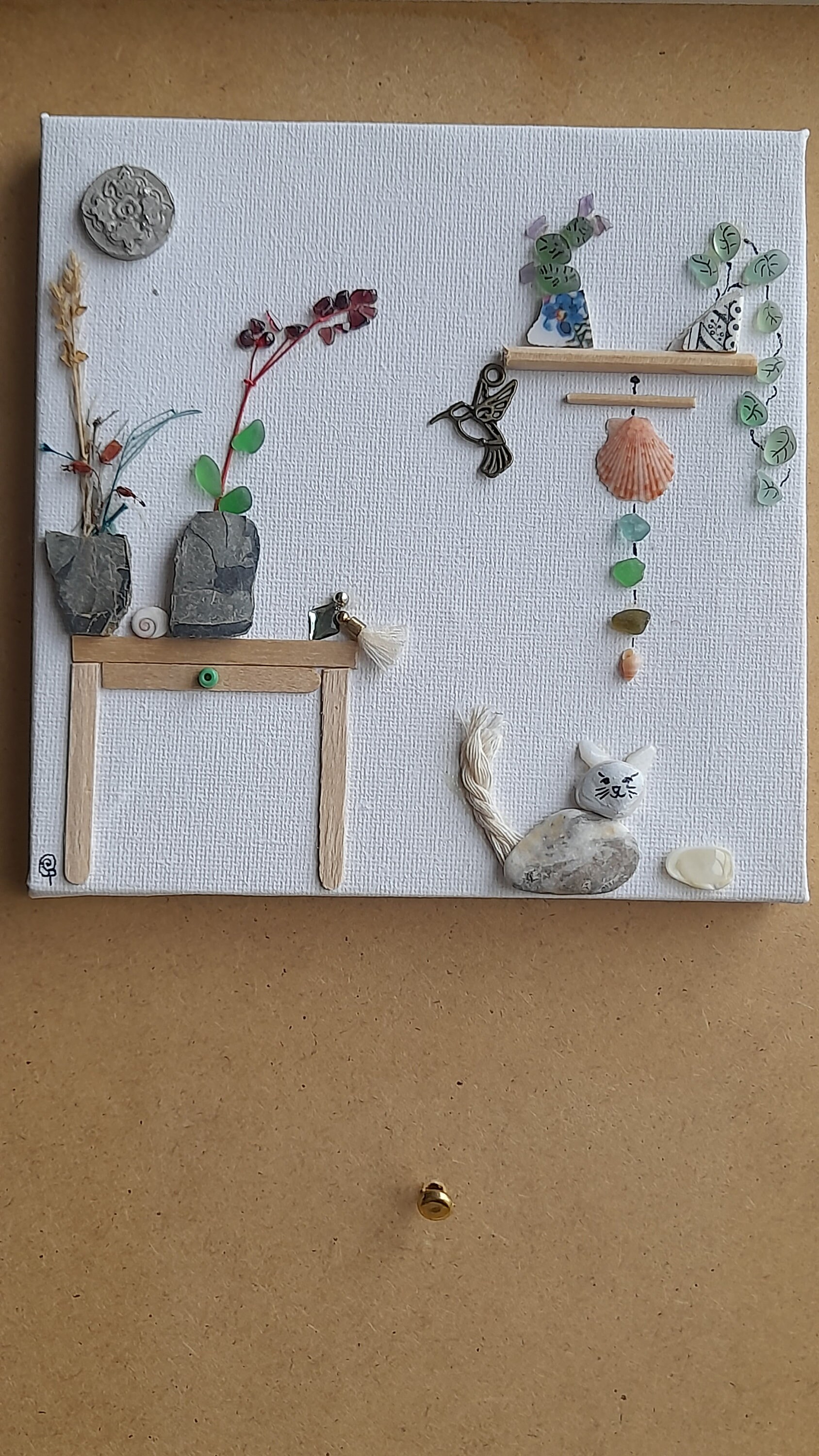 Tableau En Verre De Mer « Be You » - Déco Murale Motivante 15x20cm, Motif Oiseau