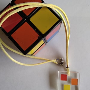 gift idea/rubiks cube resin bracelet/colored mosaic tile bracelets/resin art/handmade jewelry/rubiks cube necklace