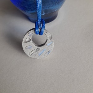 concrete and synthetic moonstone necklaces, women&#39;s necklaces with opals and semi-precious moonstones, handmade concrete necklaces