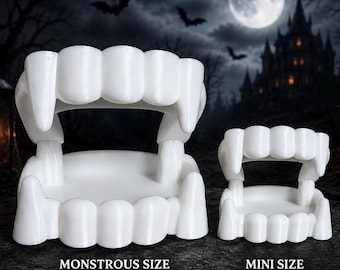 Monstrous Vampire Teeth Candy Bowl, Giant Vampire Fangs, Halloween Candy Dish, 3D Printed Halloween Decor, Spooky Party Decoration