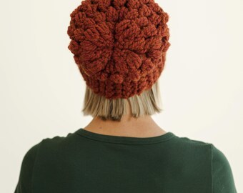 Adult Slouch Hat, Orange Beanie, Women Slouchy Cap, Crochet Winter Hat, Oversized Beanie, Women's Slouch, Rust Chunky Slouch Toque