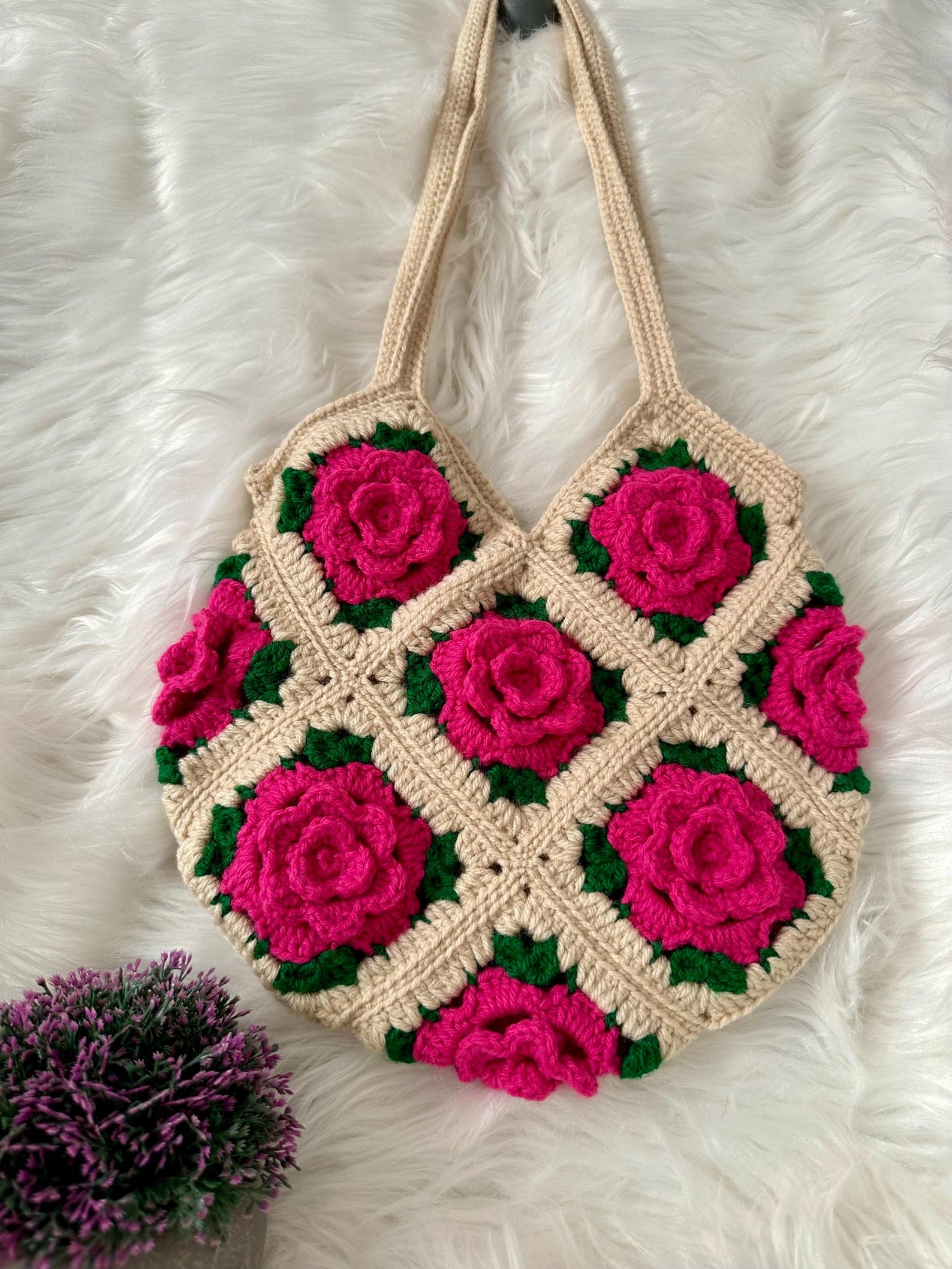 Rose Crochet Bag main image 1