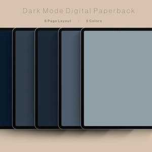 Dark Mode Digital Notebook | Paperback Journal | Journal | Note taking | Notes | Instant Digital Download | Goodnotes & Notability