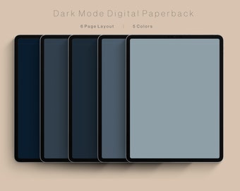 Dark Mode Digital Notebook | Paperback Journal | Journal | Note taking | Notes | Instant Digital Download | Goodnotes & Notability