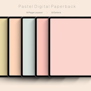 Pastel Digital Notebook | Paperback Journal | Journal | Note taking | Notes | Instant Digital Download | Goodnotes & Notability