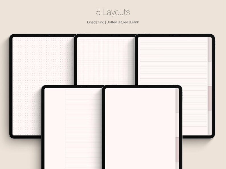 Stone Hyperlinked 4 Subject Digital Notebook,goodnotes, Portrait Mode ...
