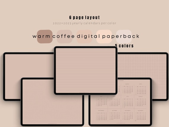 ♡ Warm Coffee Digital Notebook | Notebook Journal | Journal
