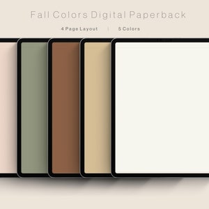 5 Color Digital Notebook | Paperback Journal | Journal | Note taking | Notes | Instant Digital Download | Goodnotes | Notability