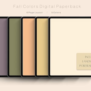 Fall Colors Digital Notebook | Paperback Journal | Journal | Note taking | Notes | Instant Digital Download | Goodnotes | Notability