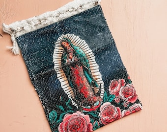 Our Lady of Guadalupe Sequin Bag | Catholic Mass Bag | Catholic Gift