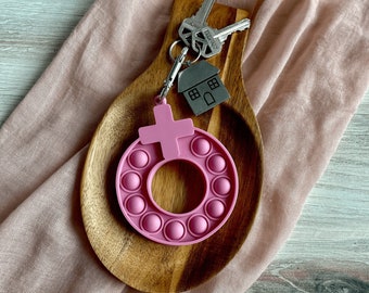 Decade Rosary Pop It Keychain | Catholic Kids Gift | Catholic Pop-it