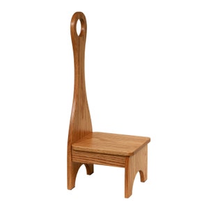 Step Stool With Handle Wood Bench Solid Hardwood not Plywood