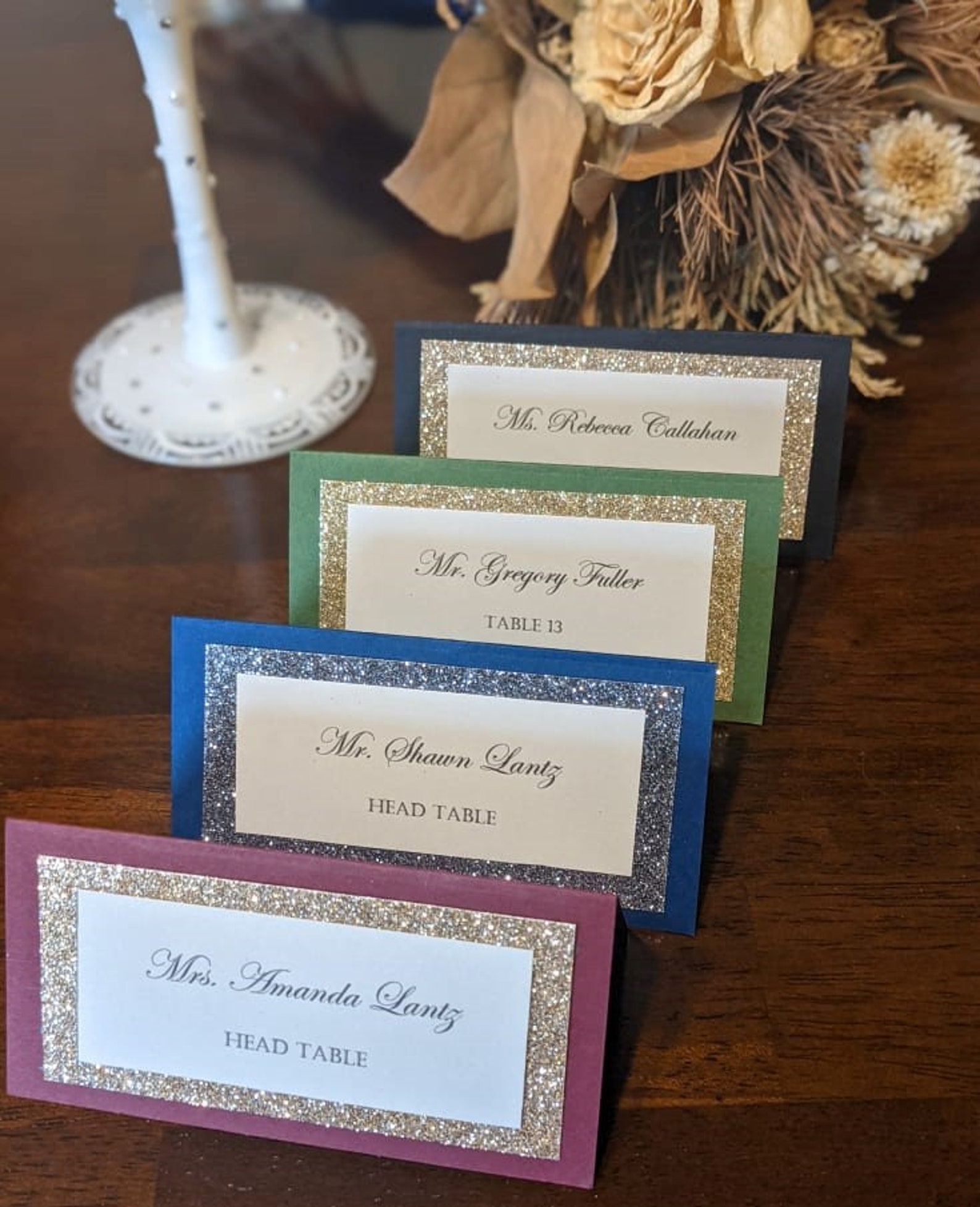 Printed Personalized Name Place Cards for Wedding Christmas Etsy