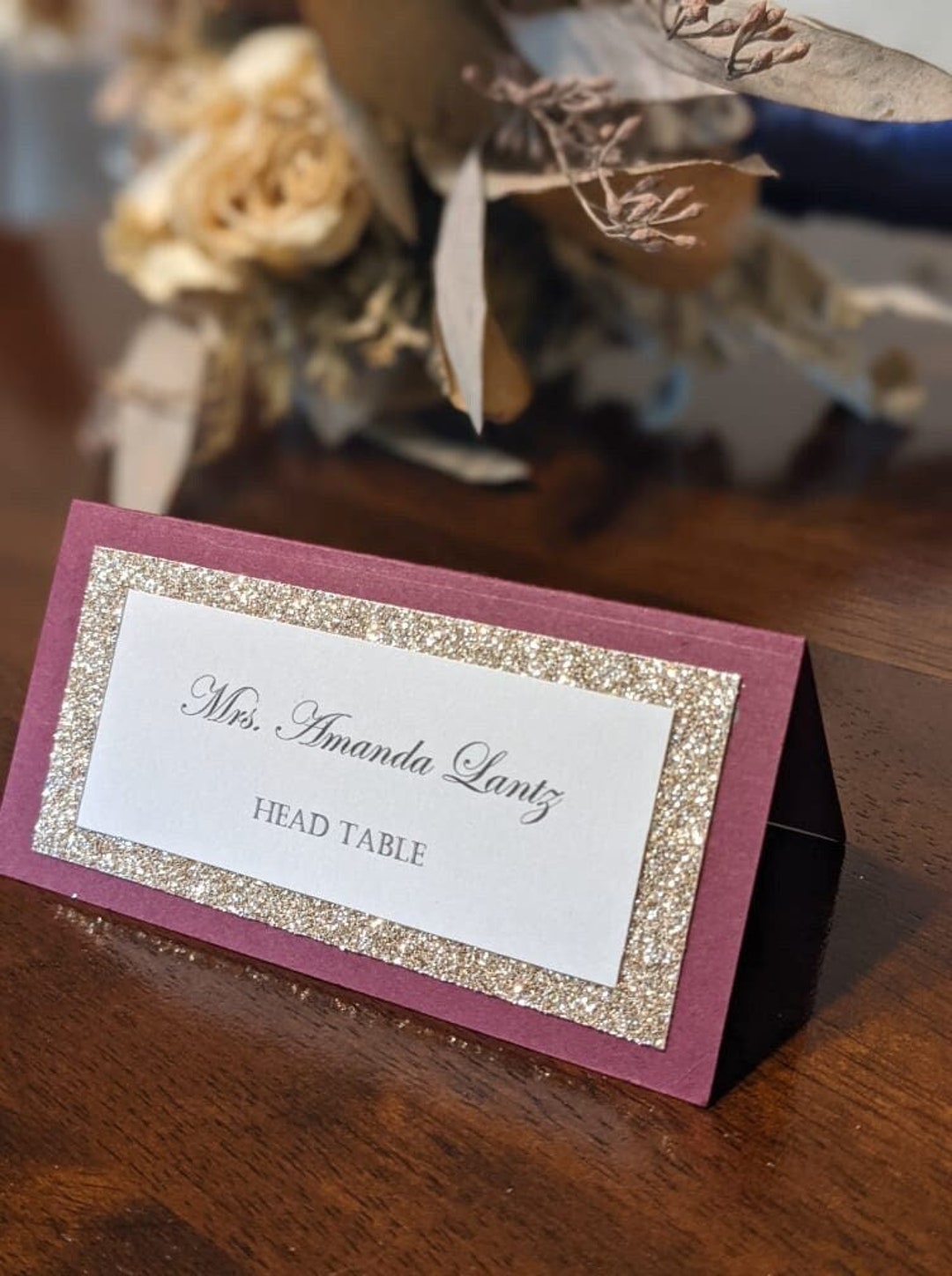 Printed Personalized Name Place Cards for Wedding Christmas Etsy
