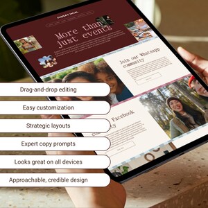 Social Group Website Template | Squarespace 7.1 | Community Builder | Supper Club | Book Club | Event Organizer Site image 14