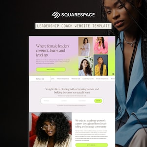 Leadership Coach Website Template | Squarespace 7.1 | Sales Page | Grow Your Community & Establish Your Brand