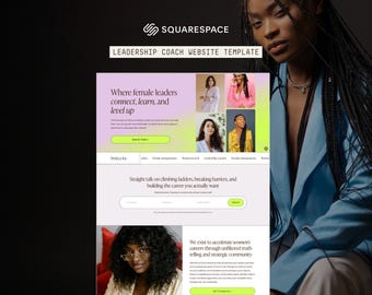 Leadership Coach Website Template | Squarespace 7.1 | Sales Page | Grow Your Community & Establish Your Brand