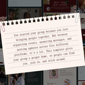 Social Group Website Template | Squarespace 7.1 | Community Builder | Supper Club | Book Club | Event Organizer Site image 3