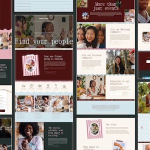 Social Group Website Template | Squarespace 7.1 | Community Builder | Supper Club | Book Club | Event Organizer Site image 15