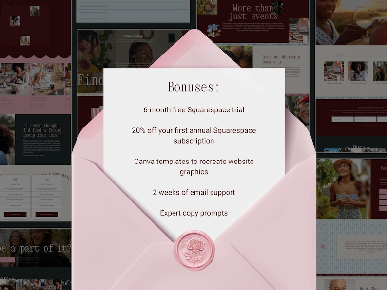 Social Group Website Template | Squarespace 7.1 | Community Builder | Supper Club | Book Club | Event Organizer Site image 11
