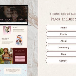 Social Group Website Template | Squarespace 7.1 | Community Builder | Supper Club | Book Club | Event Organizer Site image 6