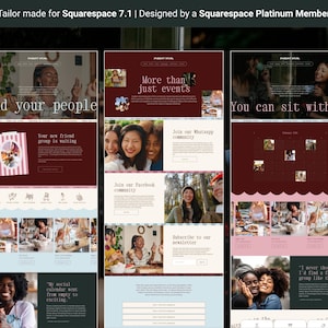 Social Group Website Template | Squarespace 7.1 | Community Builder | Supper Club | Book Club | Event Organizer Site image 9